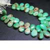 Natural Green Bi Color Chrysoprase Smooth Pear Drops Briolettes 9 Inches Size 13-17mm approx.